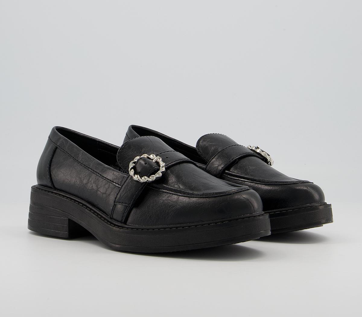 Office Mackay Buckle Detail Chunky Loafers Office Mackay Buckle Detail Chunky Loafers Black