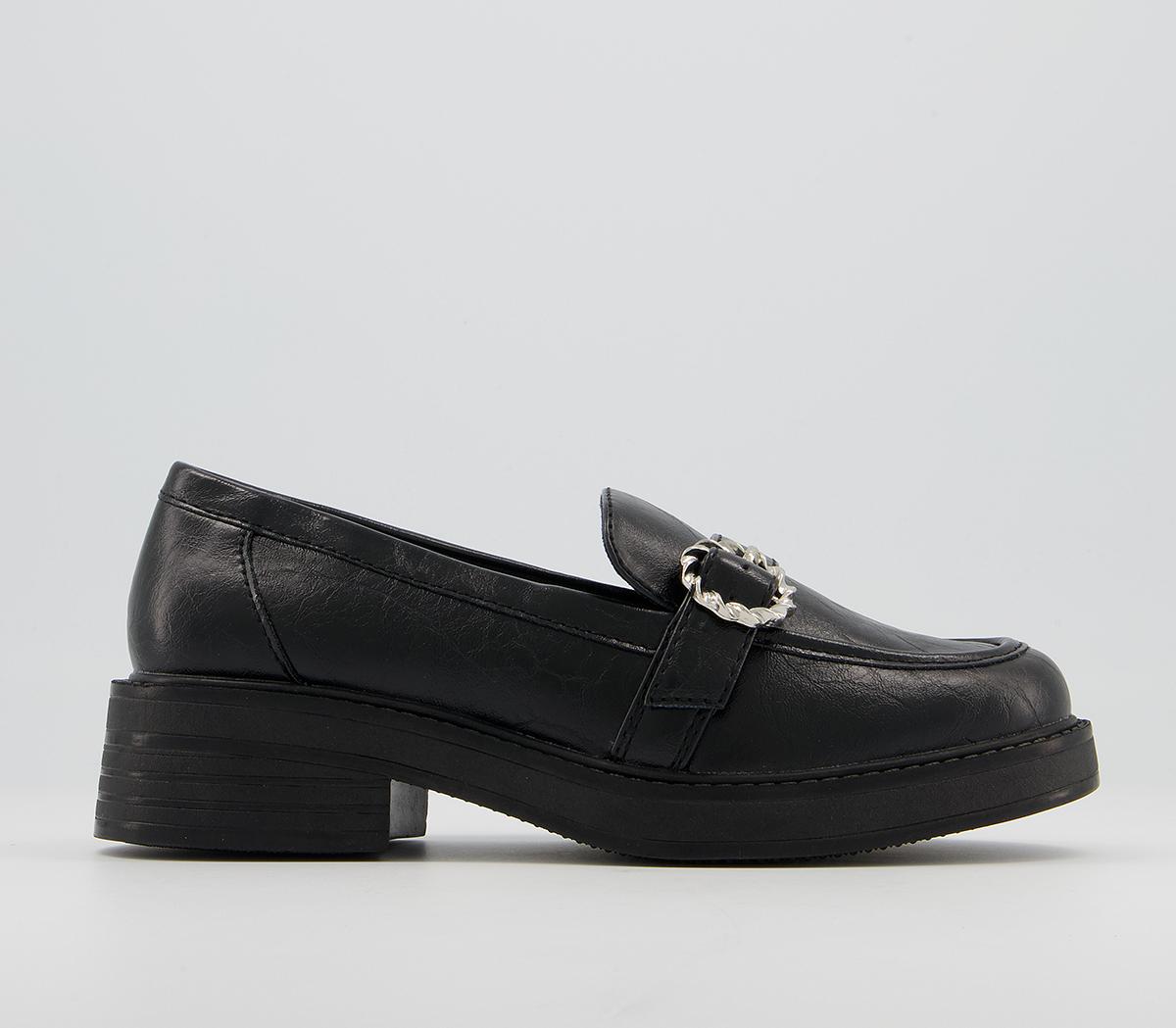 Office Mackay Buckle Detail Chunky Loafers Office Mackay Buckle Detail Chunky Loafers Black