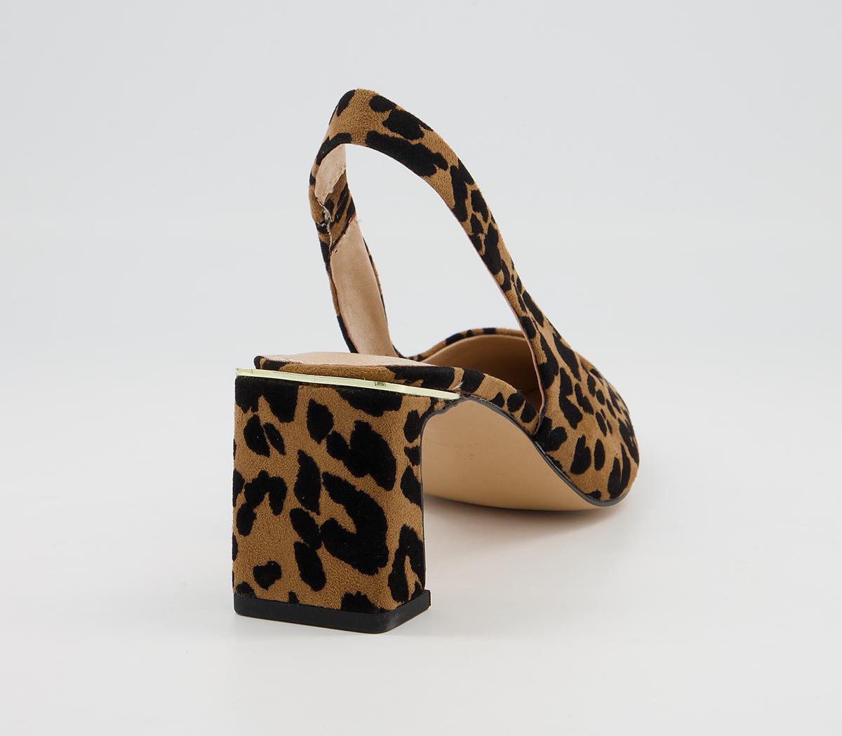 Office Malvern Pointed Toe Court Slingback Heels Office Malvern Pointed Toe Court Slingback Heels Leopard
