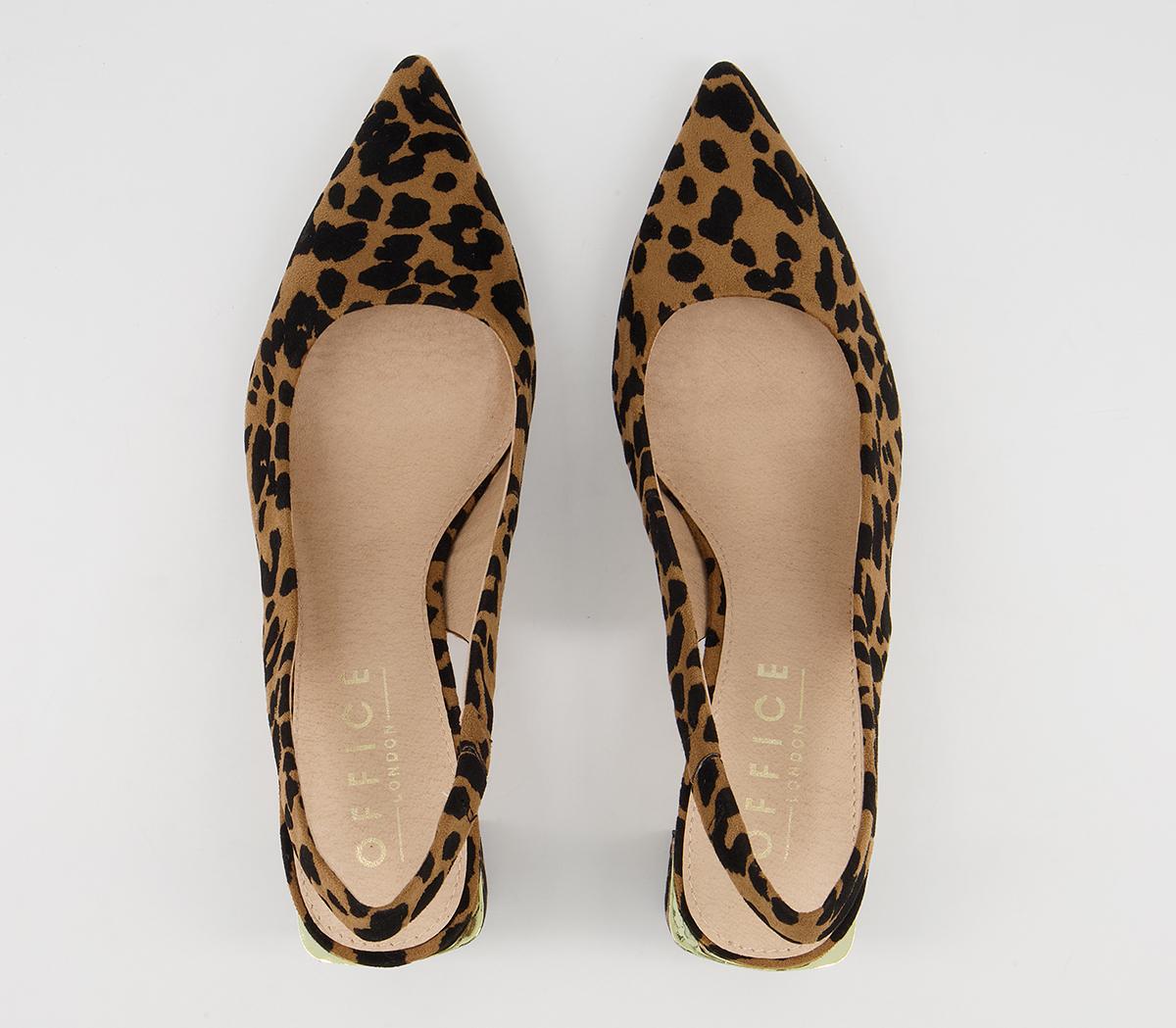 Office Malvern Pointed Toe Court Slingback Heels Office Malvern Pointed Toe Court Slingback Heels Leopard