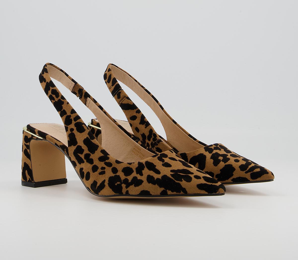 Office Malvern Pointed Toe Court Slingback Heels Office Malvern Pointed Toe Court Slingback Heels Leopard