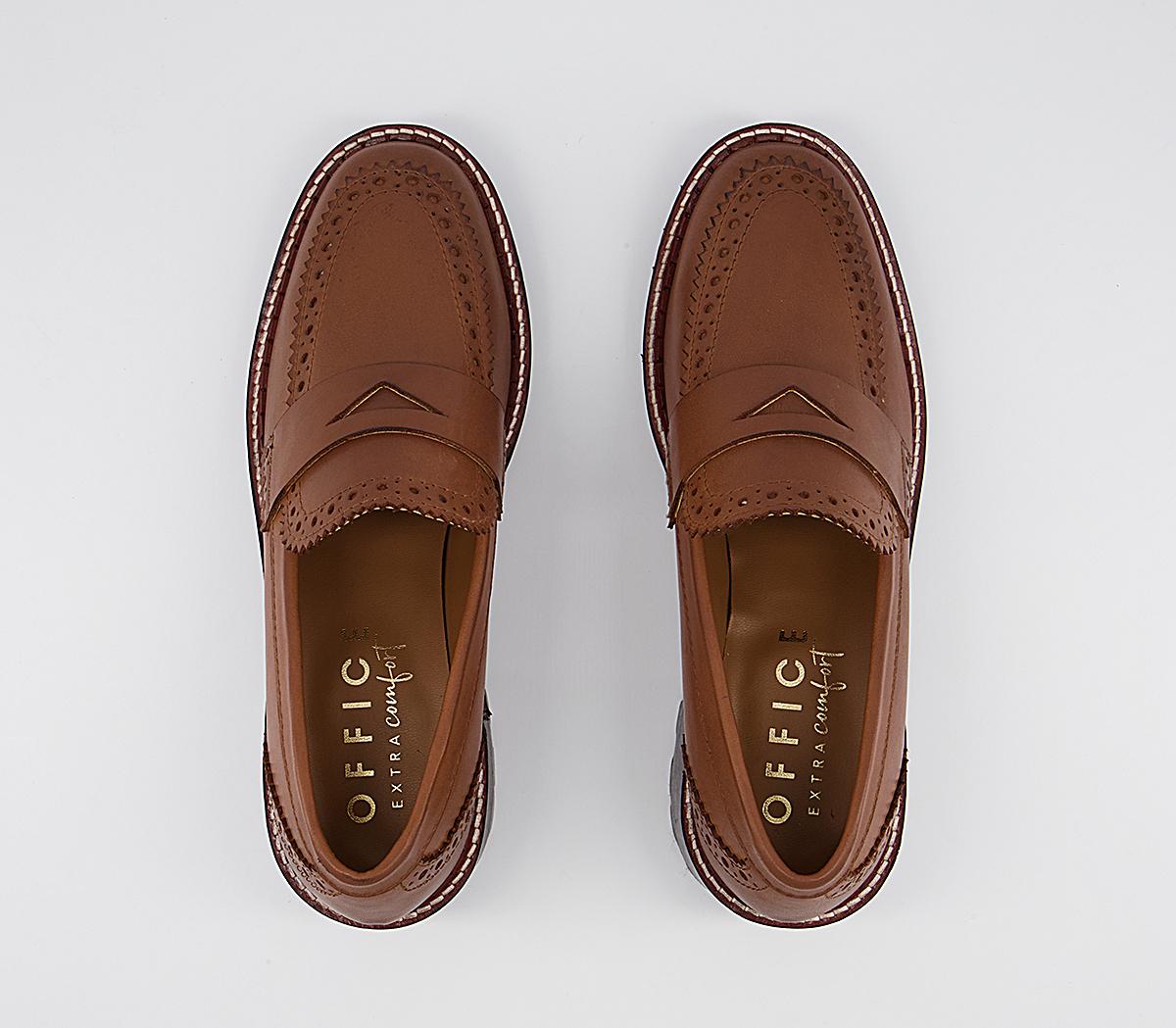 Office Murray Brogue Style Loafers Office Murray Brogue Style Loafers Tan Leather