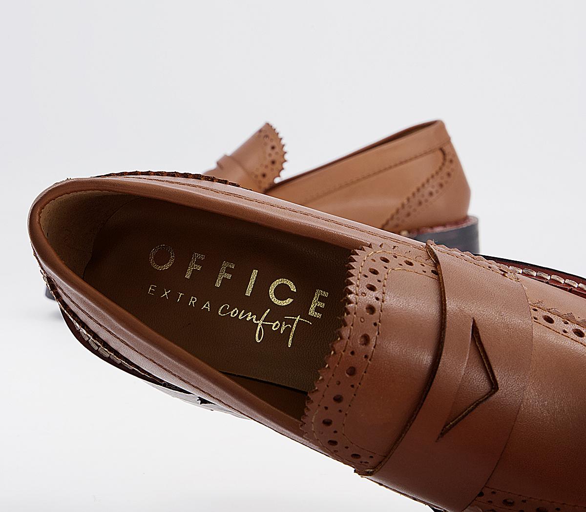 Office Murray Brogue Style Loafers Office Murray Brogue Style Loafers Tan Leather