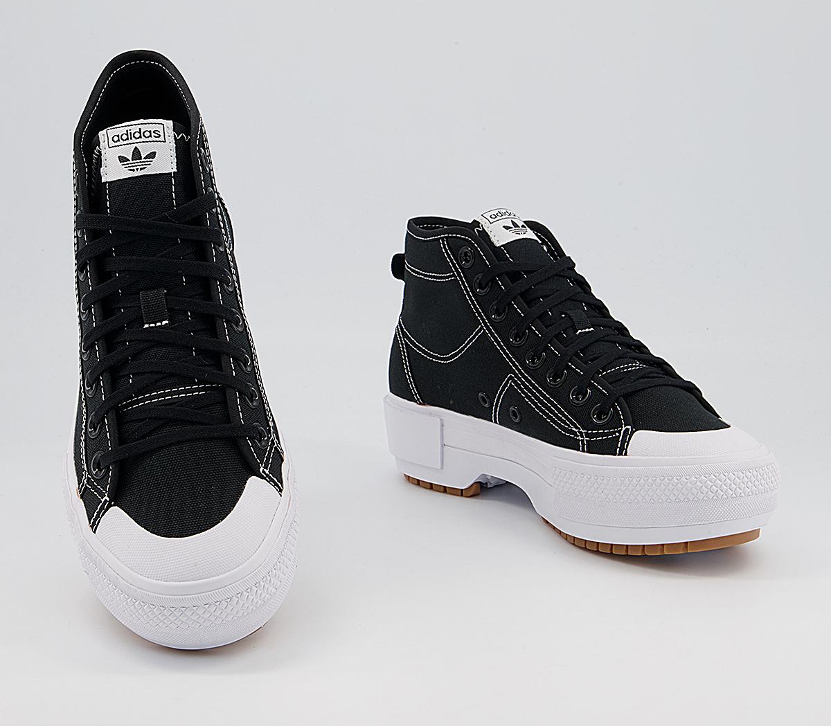 adidas Nizza Trek Trainers Black White - Women's Trainers