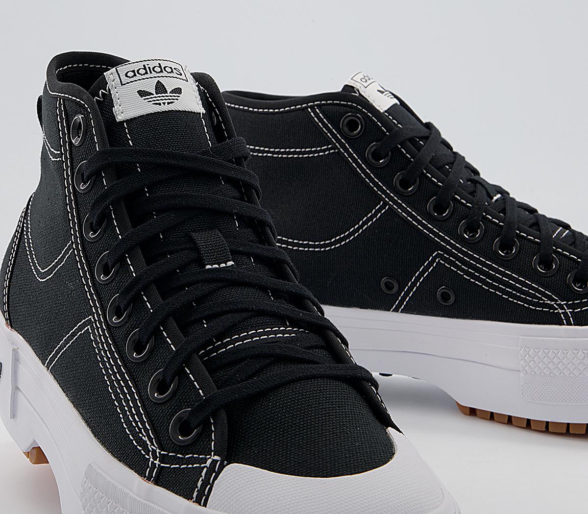 adidas Nizza Trek Trainers Black White - Women's Trainers