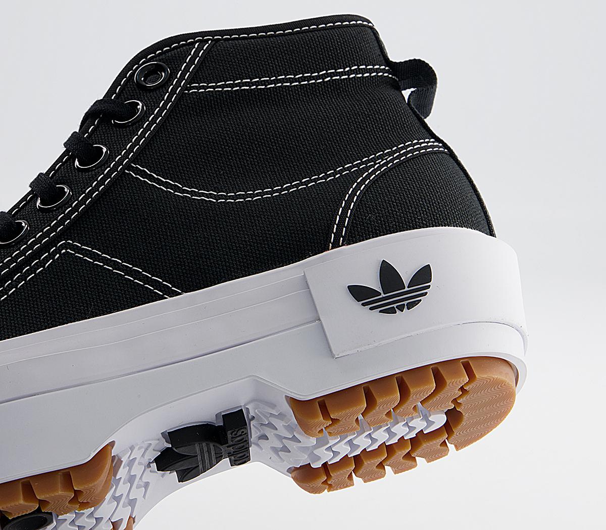 adidas Nizza Trek Trainers Black White - Women's Trainers