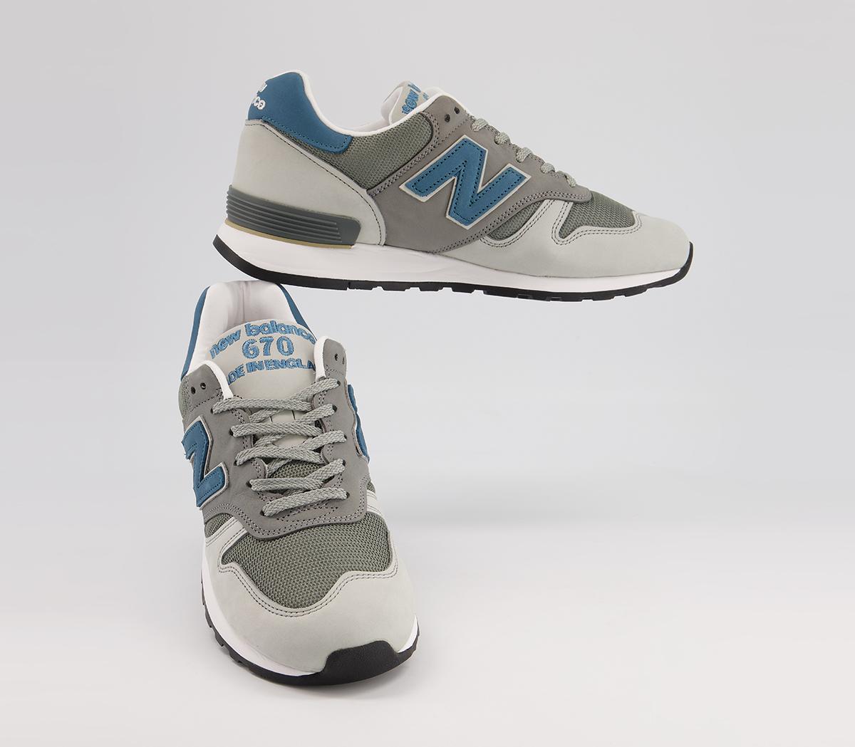 New Balance M670 Trainers New Balance M670 Trainers Grey/blue
