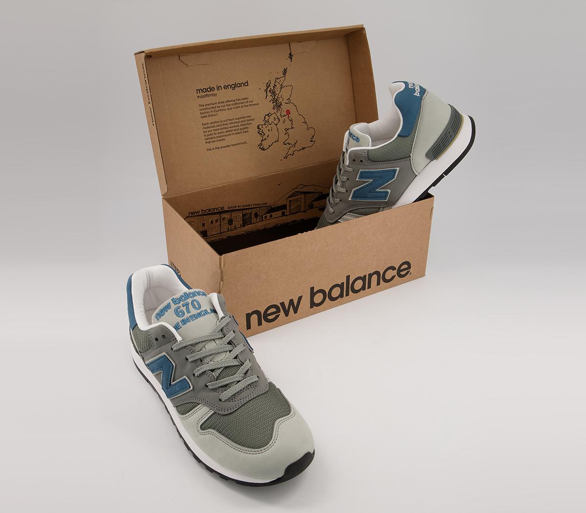 New Balance M670 Trainers New Balance M670 Trainers Grey/blue