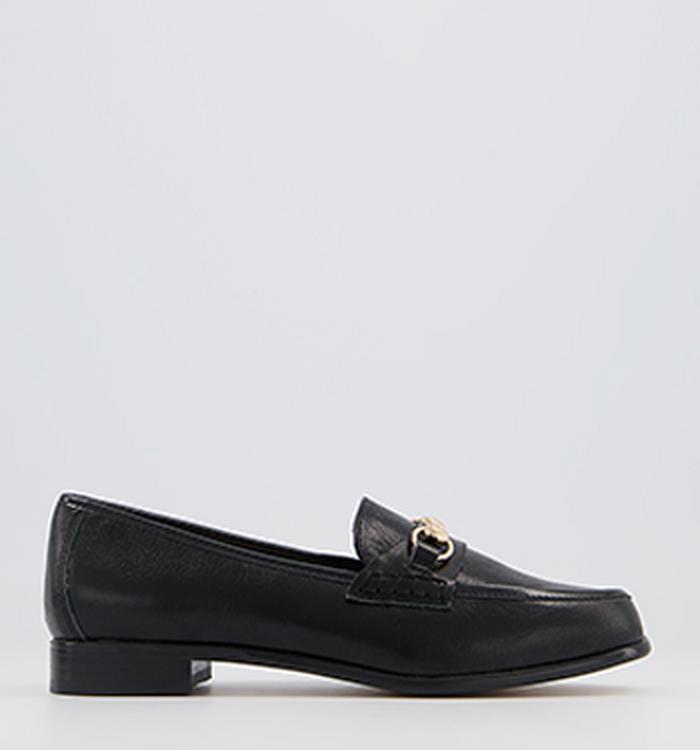 Office Formally Snaffle Trim Loafers Black Leather