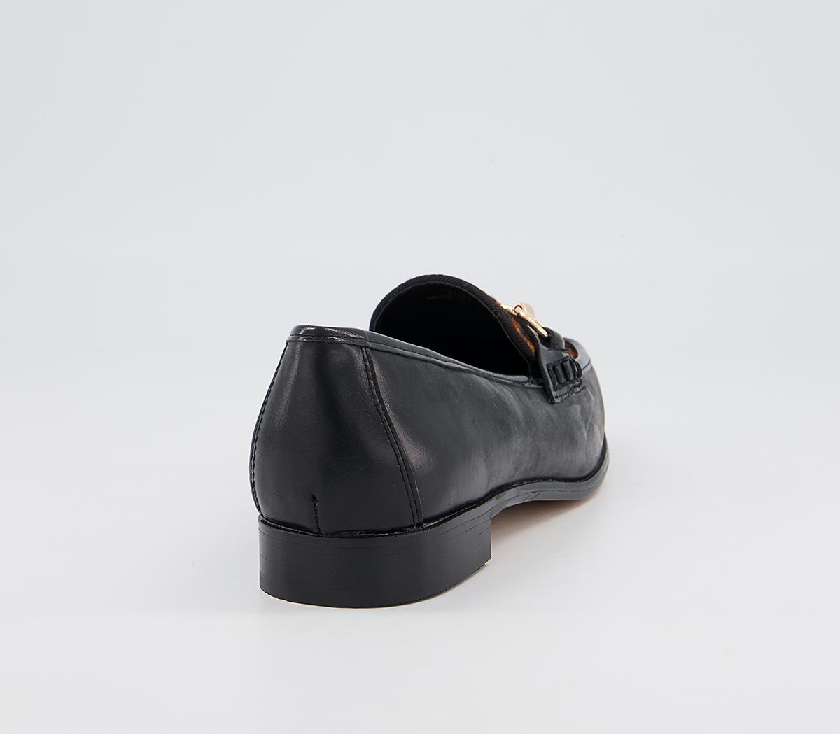 Office Formally Snaffle Trim Loafers Office Formally Snaffle Trim Loafers Black Leather Leopard Mix