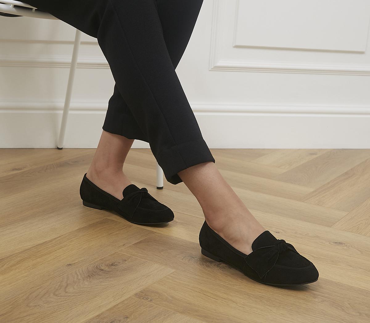 OfficeFee Soft Bow LoafersBlack Suede