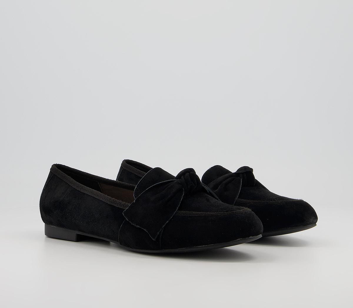 Office Fee Soft Bow Loafers Office Fee Soft Bow Loafers Black Suede