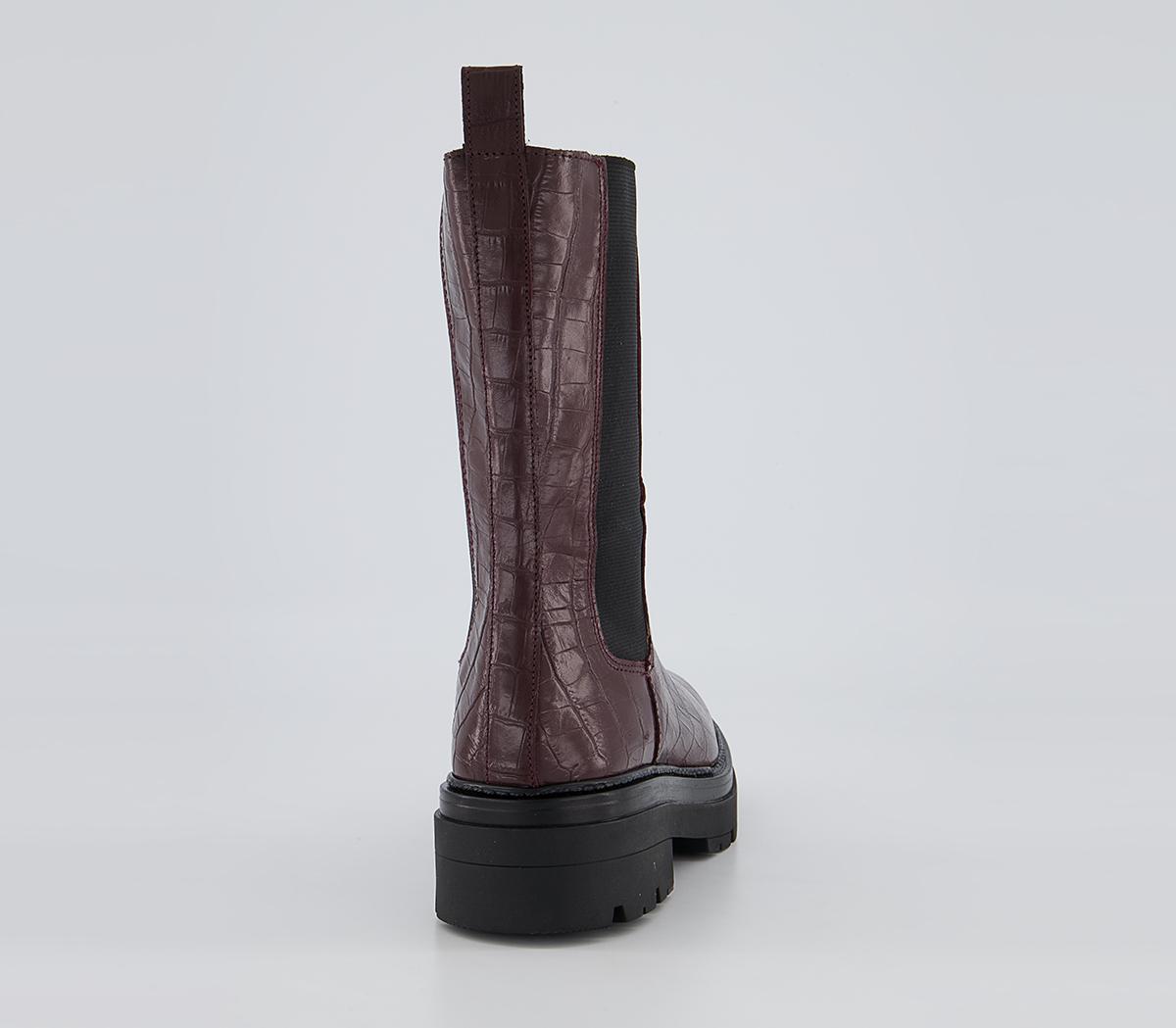 Office Archer High Ankle Chelsea Chunky Boots Office Archer High Ankle Chelsea Chunky Boots Oxblood Leather