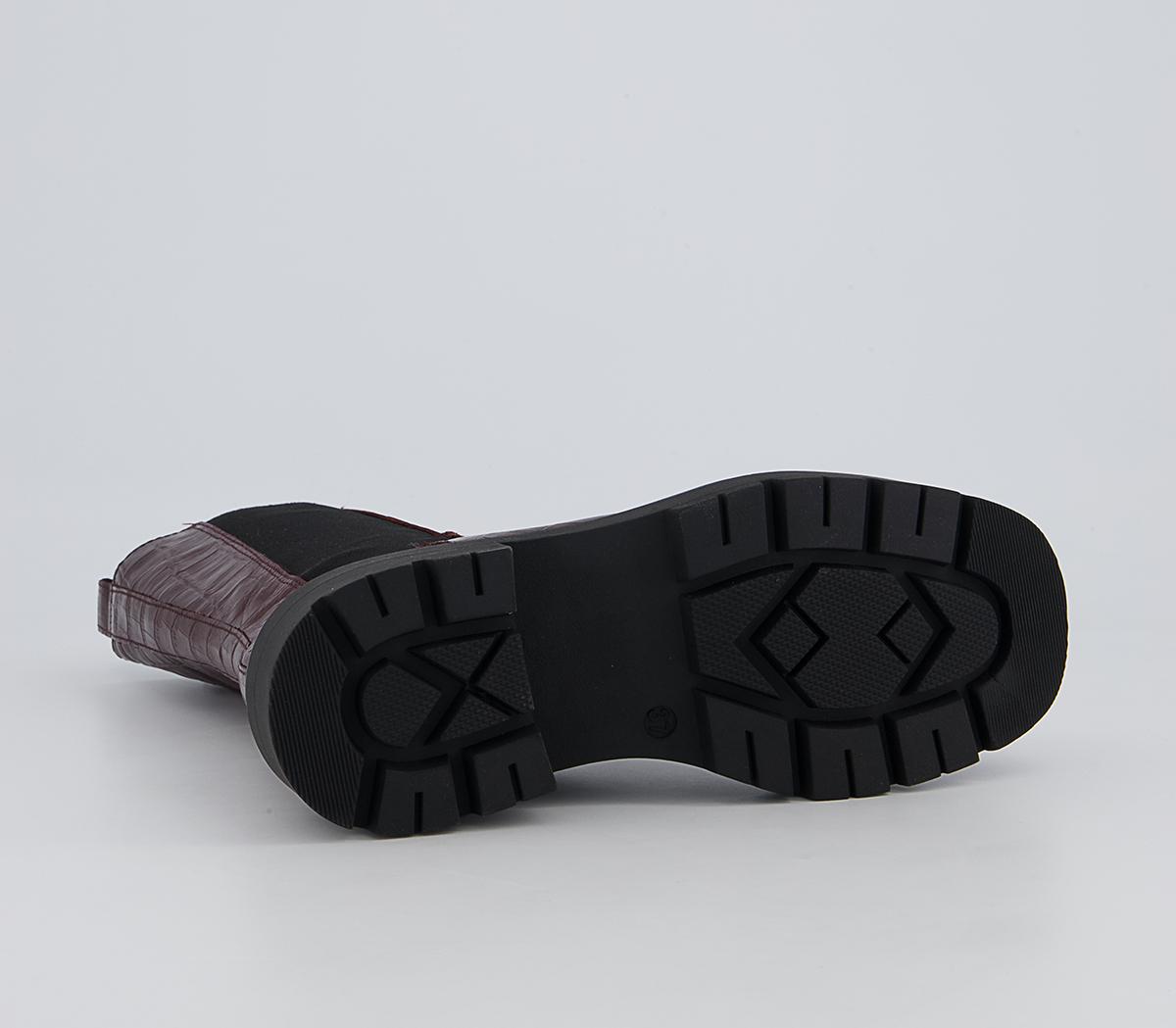 Office Archer High Ankle Chelsea Chunky Boots Office Archer High Ankle Chelsea Chunky Boots Oxblood Leather