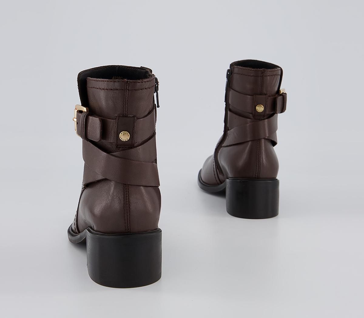 Office Atlas Dressy Jodphur Block Heeled Ankle Boots Office Atlas Dressy Jodphur Block Heeled Ankle Boots Tobacco Leather