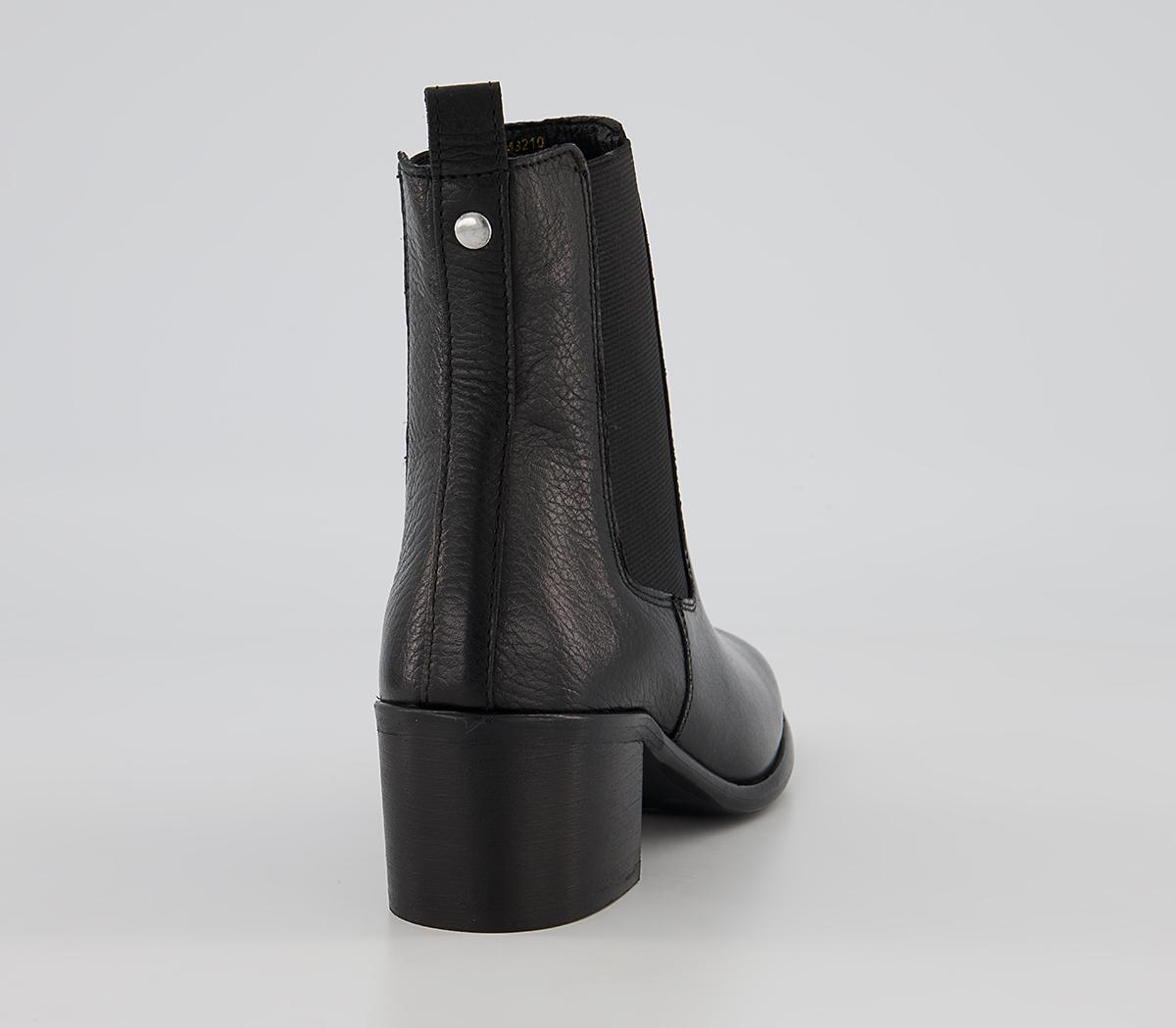 Office Argentina Casual Heeled Chelsea Boots Office Argentina Casual Heeled Chelsea Boots Black Leather
