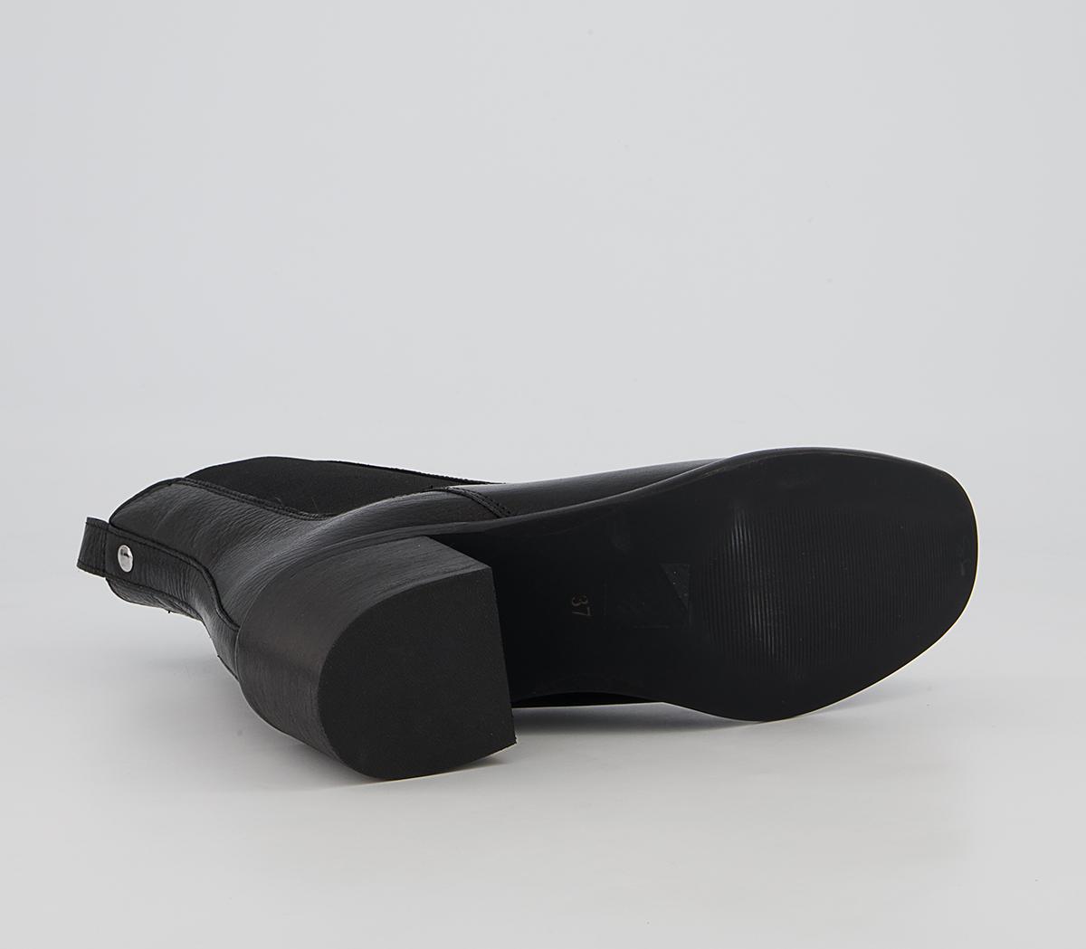 Office Argentina Casual Heeled Chelsea Boots Office Argentina Casual Heeled Chelsea Boots Black Leather