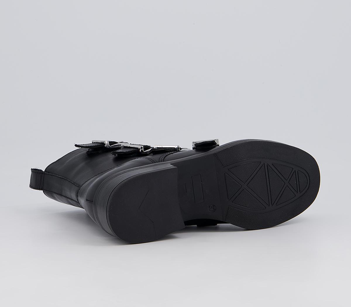 Office Apricot Multi Buckle Boots Office Apricot Multi Buckle Boots Black Leather