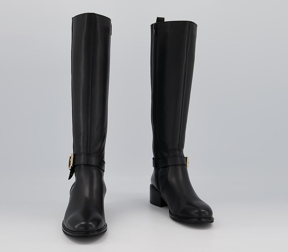 Office Kalten Harness Detail Rider Boots Office Kalten Harness Detail Rider Boots Black Leather