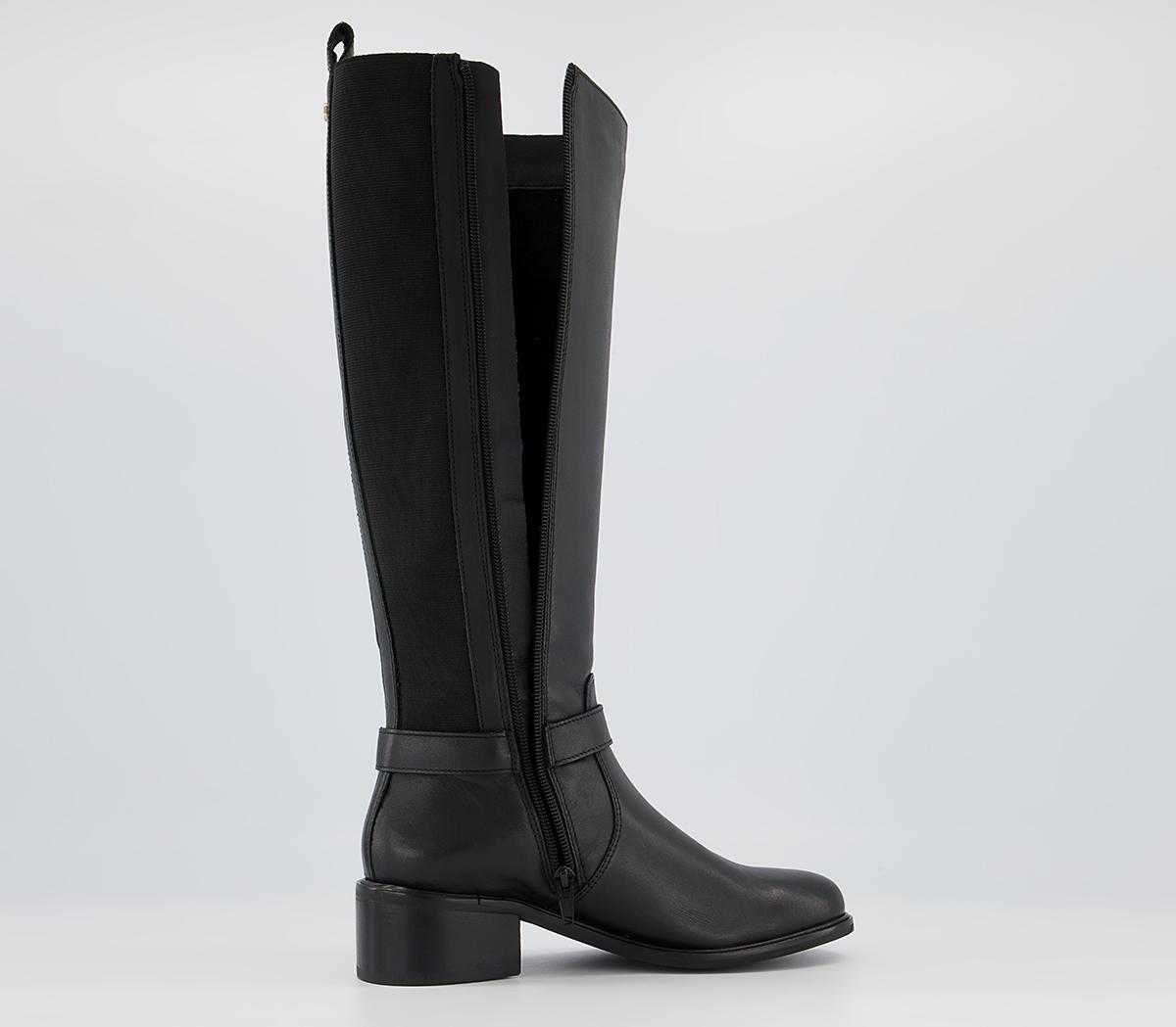 Office Kalten Harness Detail Rider Boots Office Kalten Harness Detail Rider Boots Black Leather