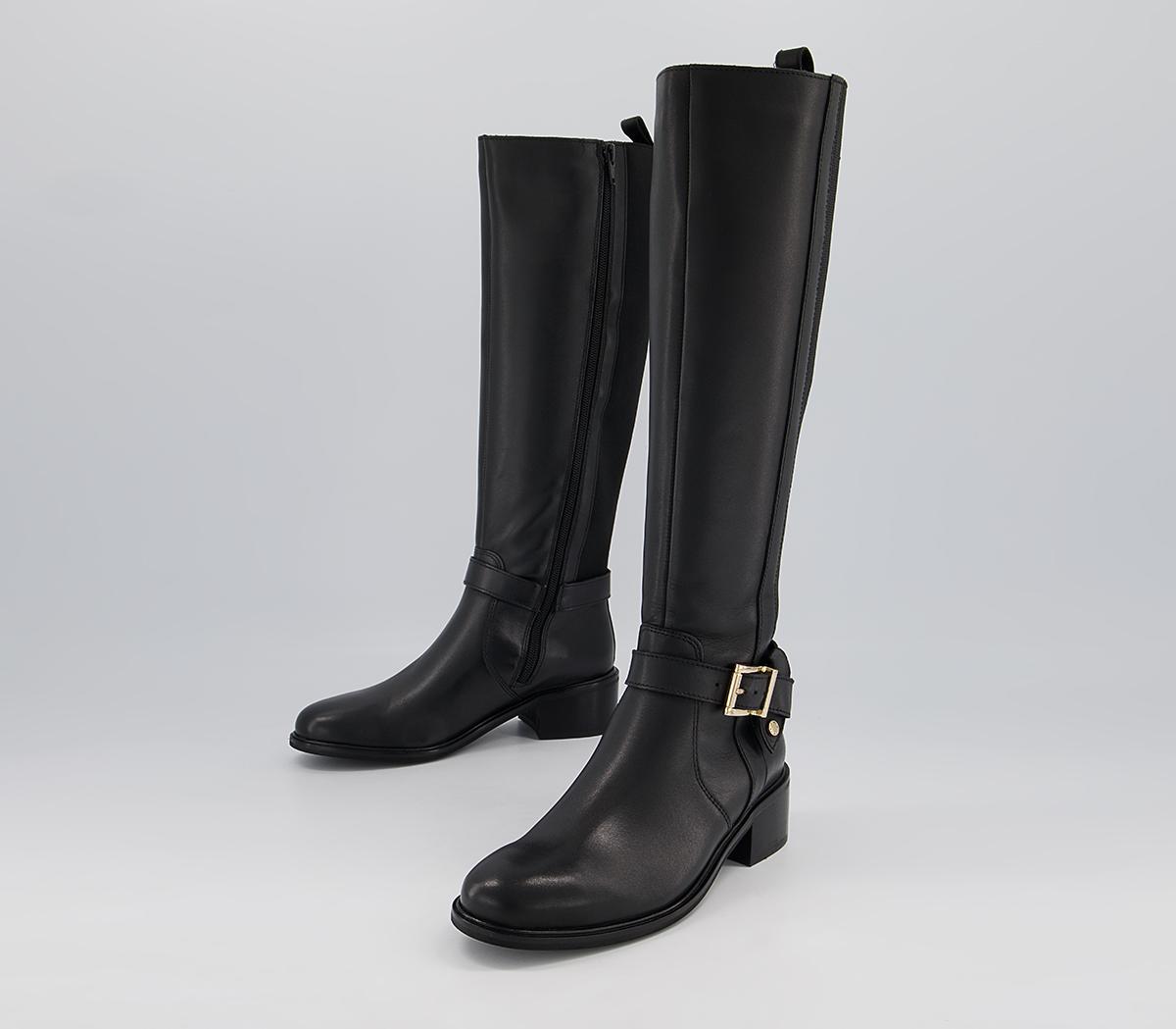 Office Kalten Harness Detail Rider Boots Office Kalten Harness Detail Rider Boots Black Leather