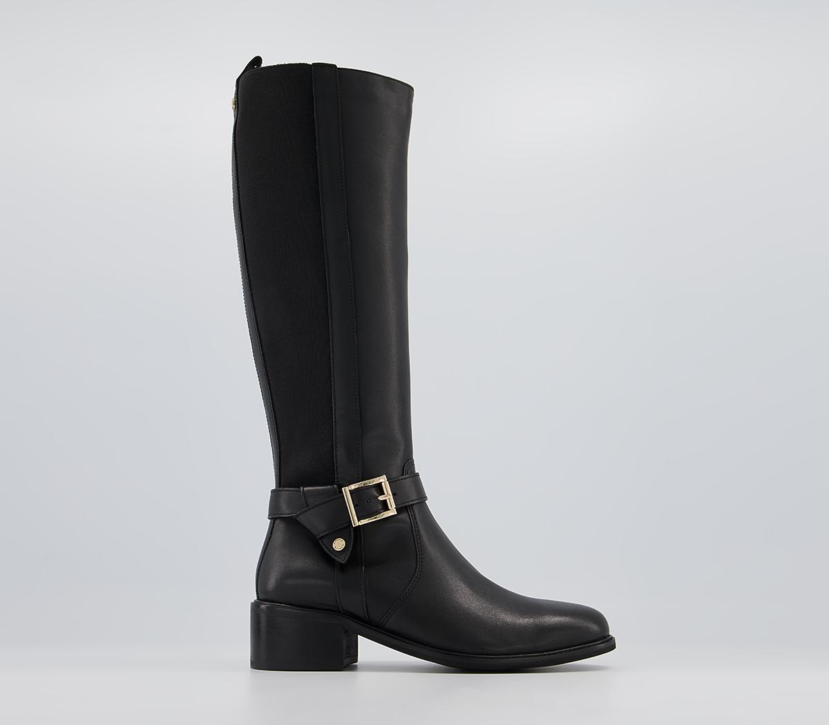 Office Kalten Harness Detail Rider Boots Office Kalten Harness Detail Rider Boots Black Leather