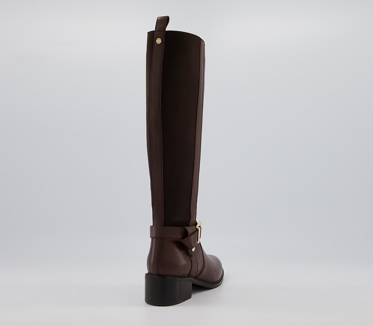 Office Kalten Harness Detail Rider Boots Office Kalten Harness Detail Rider Boots Chocolate Leather