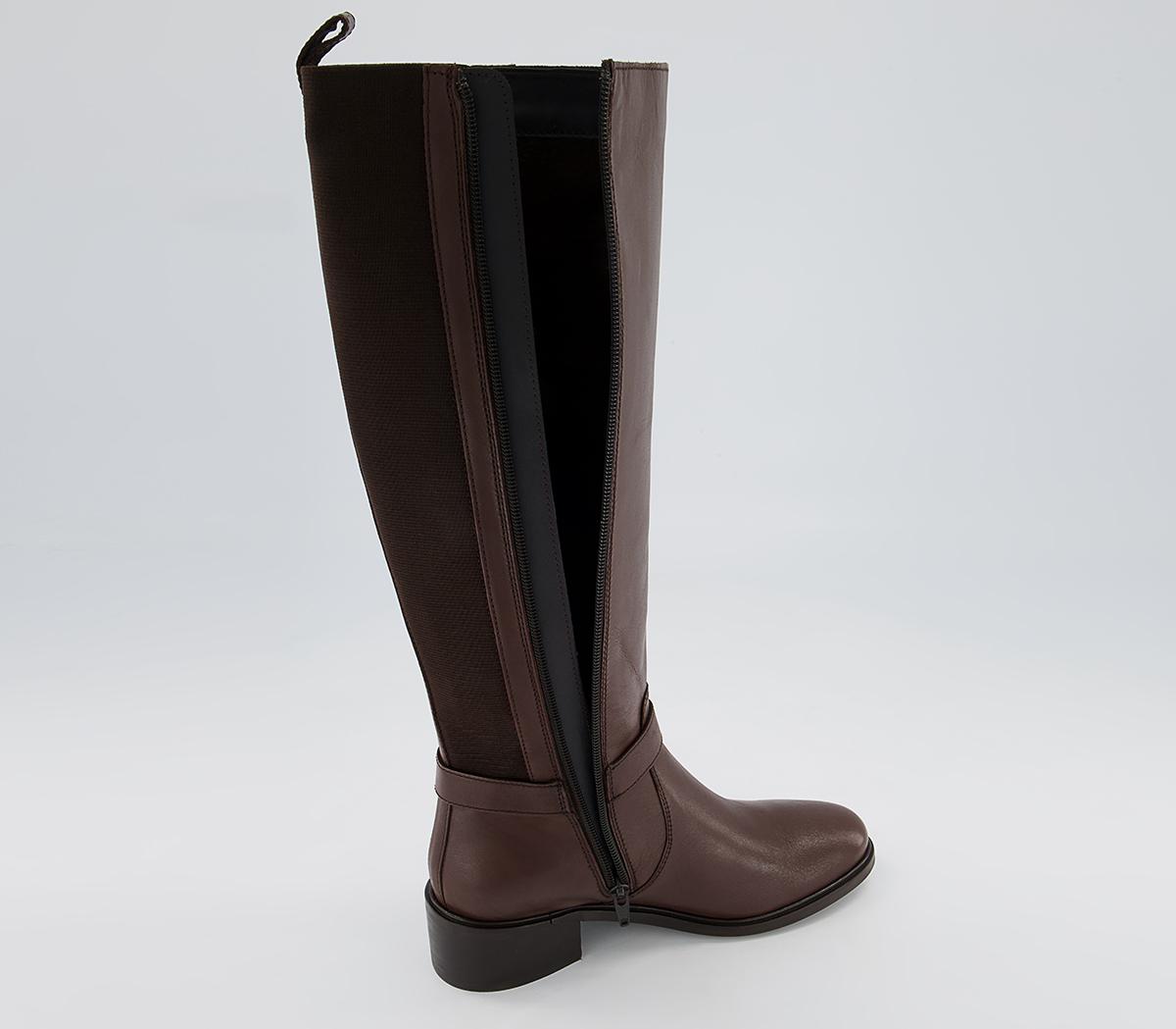 Office Kalten Harness Detail Rider Boots Office Kalten Harness Detail Rider Boots Chocolate Leather
