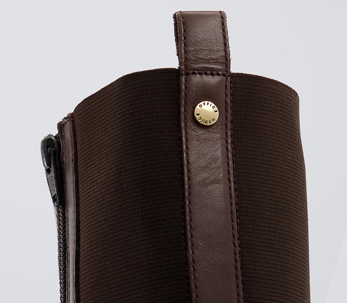 Office Kalten Harness Detail Rider Boots Office Kalten Harness Detail Rider Boots Chocolate Leather
