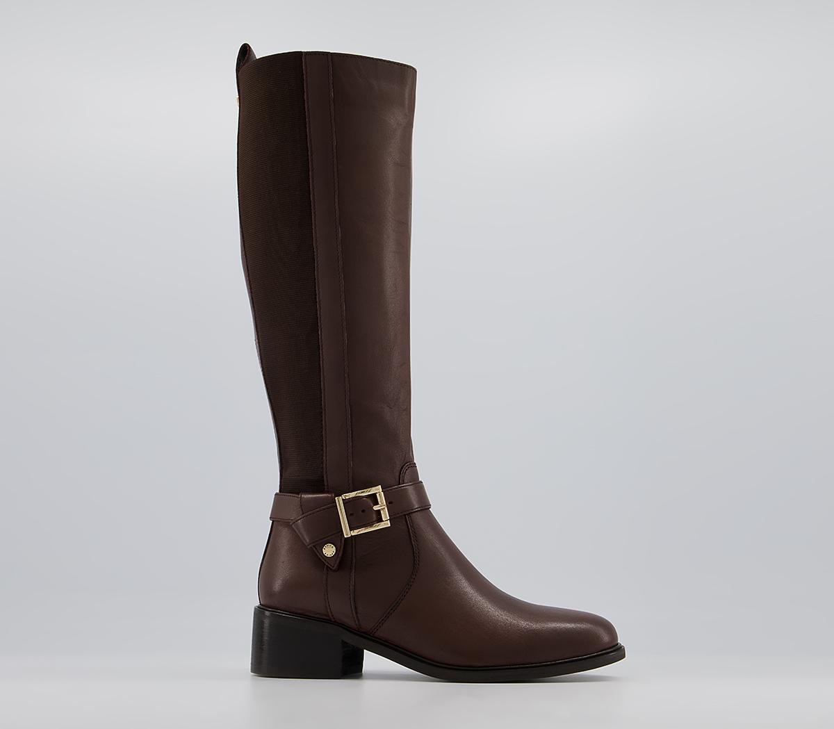 Office Kalten Harness Detail Rider Boots Office Kalten Harness Detail Rider Boots Chocolate Leather
