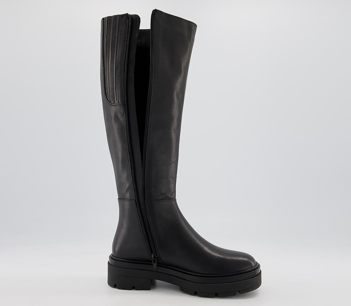 Office Keele Chunky Boots Office Keele Chunky Boots Black Leather