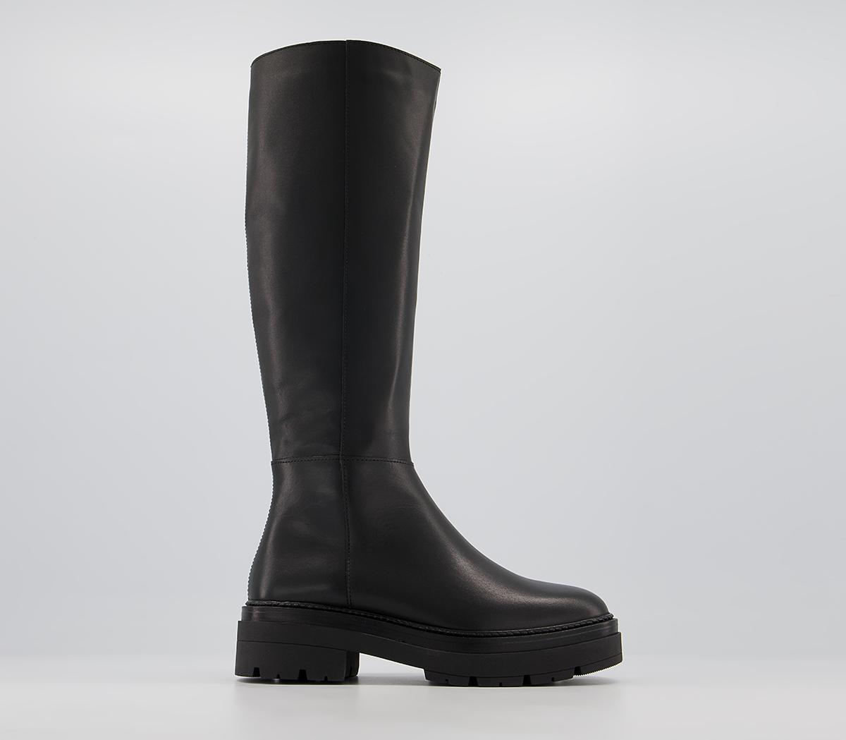 Office Keele Chunky Boots Office Keele Chunky Boots Black Leather