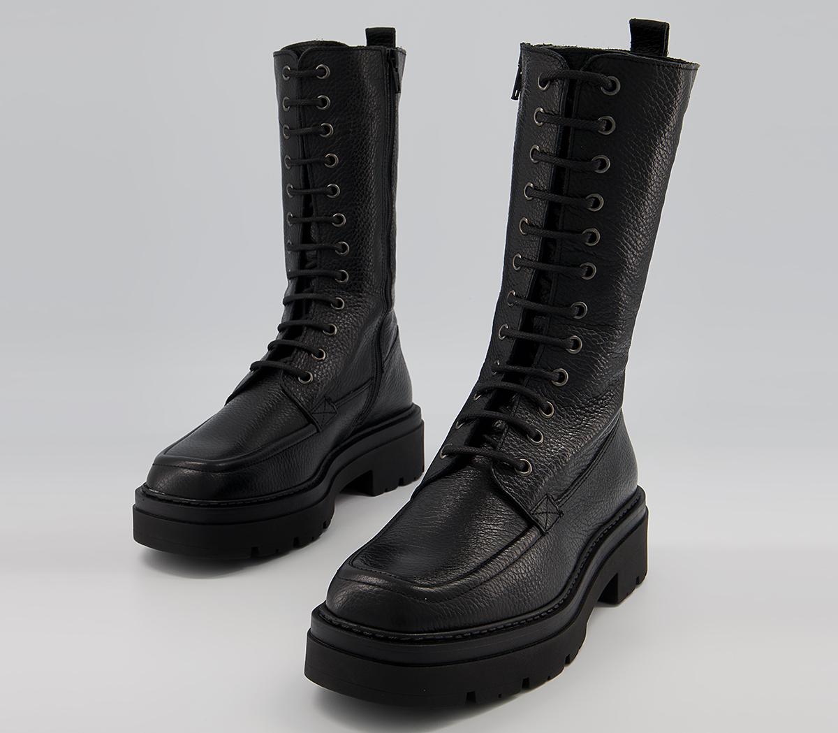 Office Keiling Lace Up Boots Office Keiling Lace Up Boots Black Tumbled Leather