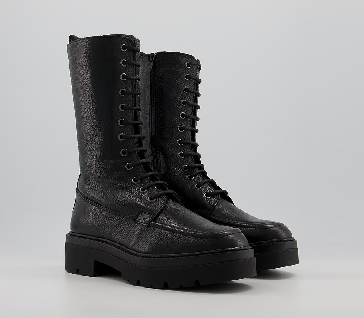 Office Keiling Lace Up Boots Office Keiling Lace Up Boots Black Tumbled Leather