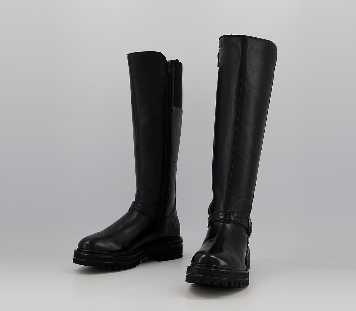 Office Keiss Walking Boots Office Keiss Walking Boots Black Leather Mix