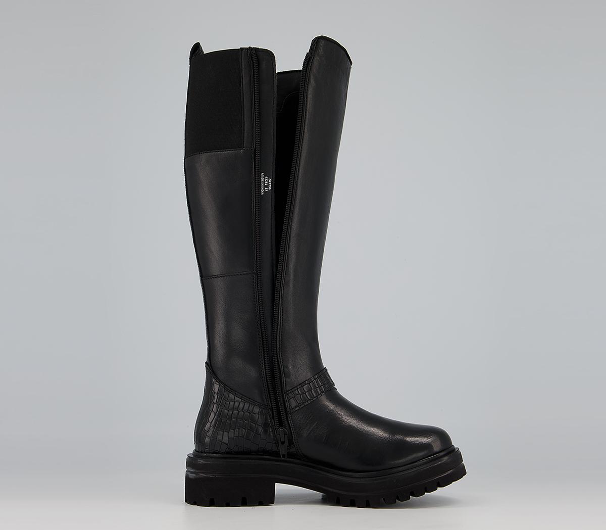 Office Keiss Walking Boots Office Keiss Walking Boots Black Leather Mix