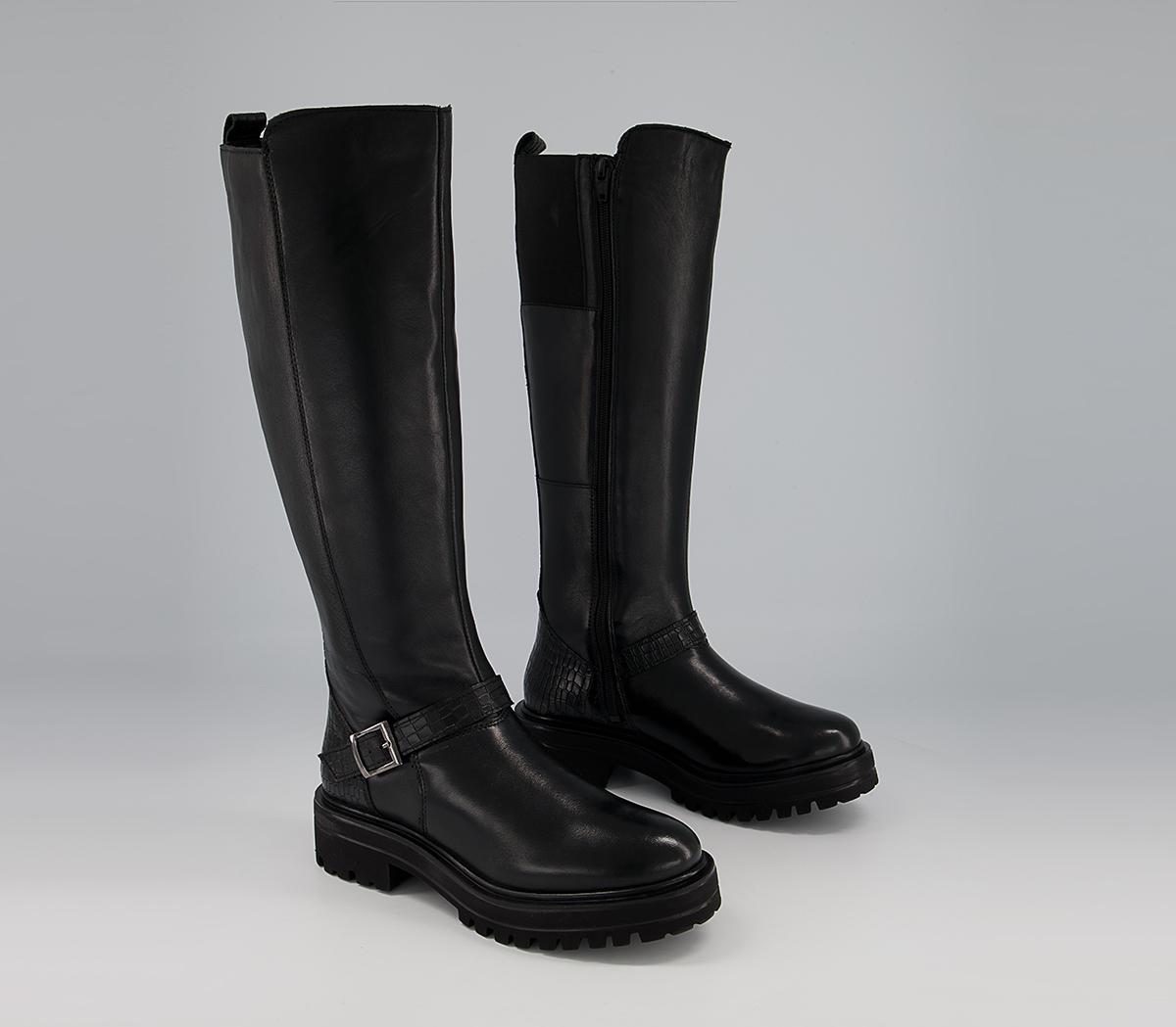 Office Keiss Walking Boots Office Keiss Walking Boots Black Leather Mix