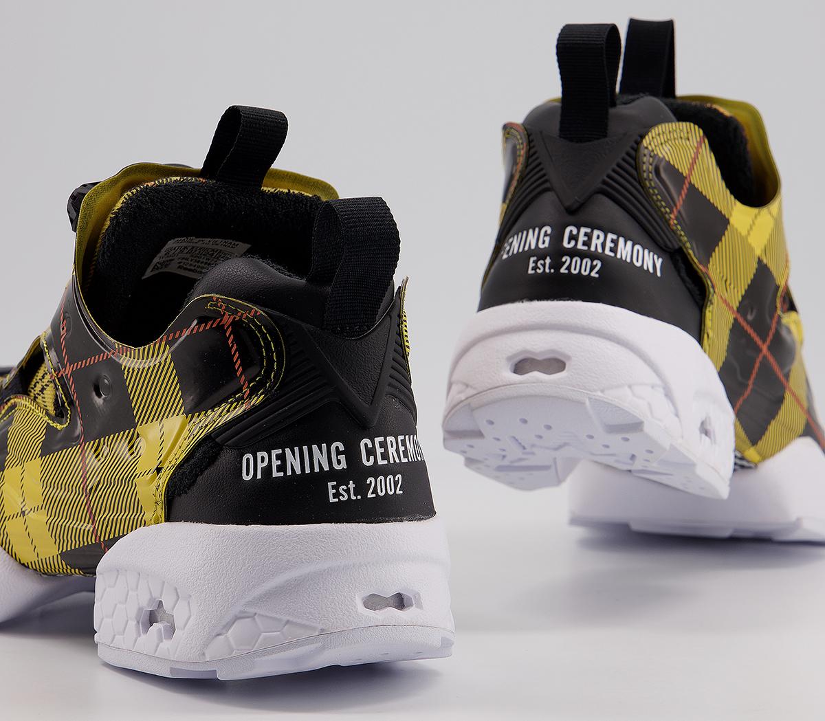 Reebok Insta Pump Fury Trainers Reebok Insta Pump Fury Trainers Opening Ceremony Yellow Plaid