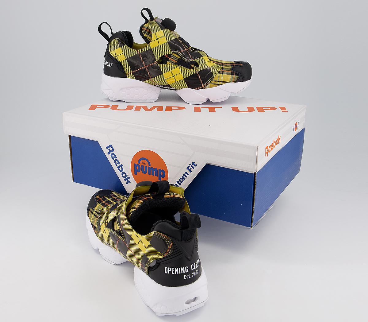 Reebok Insta Pump Fury Trainers Reebok Insta Pump Fury Trainers Opening Ceremony Yellow Plaid