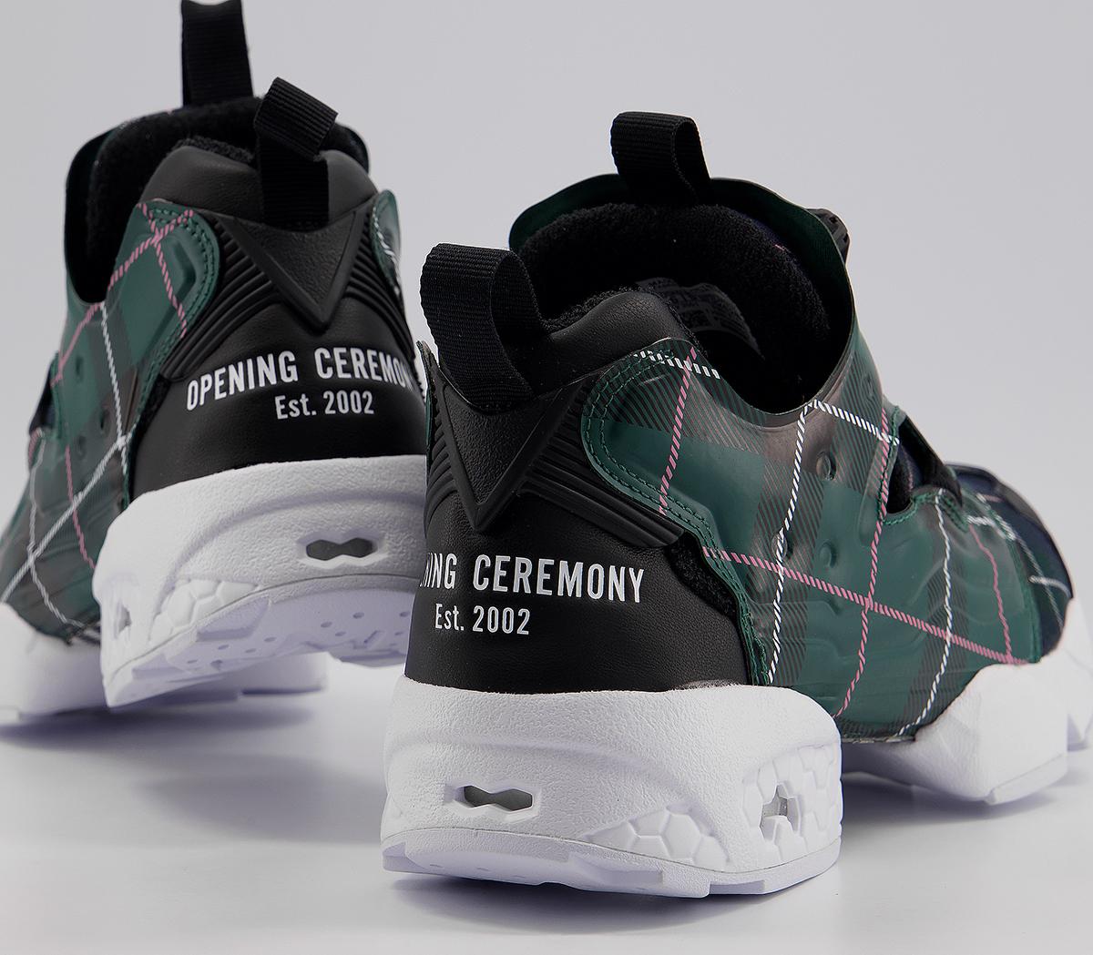 Reebok Insta Pump Fury Trainers Reebok Insta Pump Fury Trainers Opening Ceremony Green Plaid