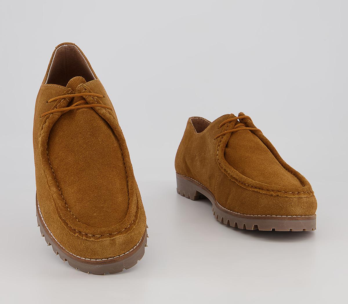Office Corby Moccasin Toe Cleat Derby Shoes Office Corby Moccasin Toe Cleat Derby Shoes Tan Suede