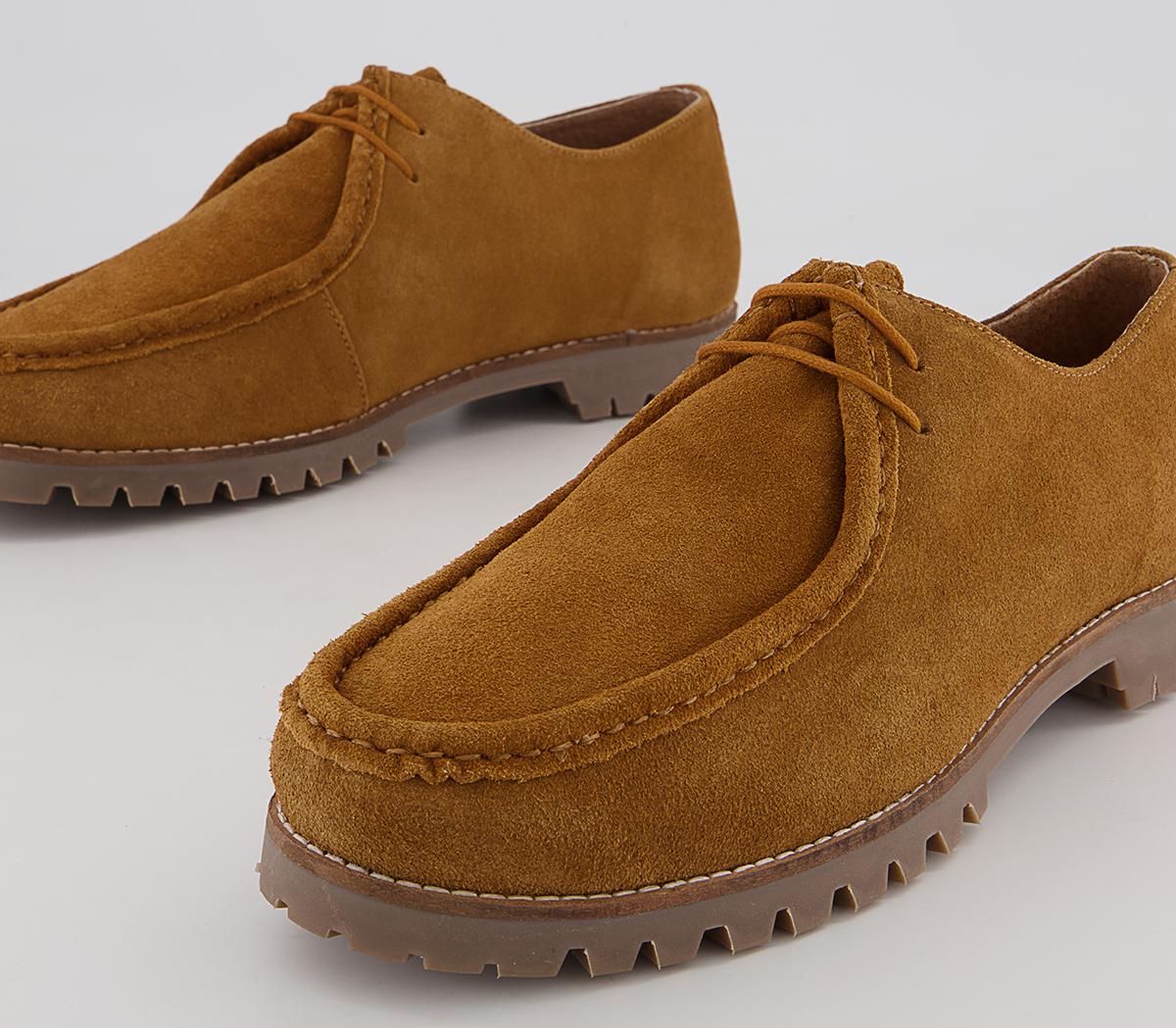 Office Corby Moccasin Toe Cleat Derby Shoes Office Corby Moccasin Toe Cleat Derby Shoes Tan Suede