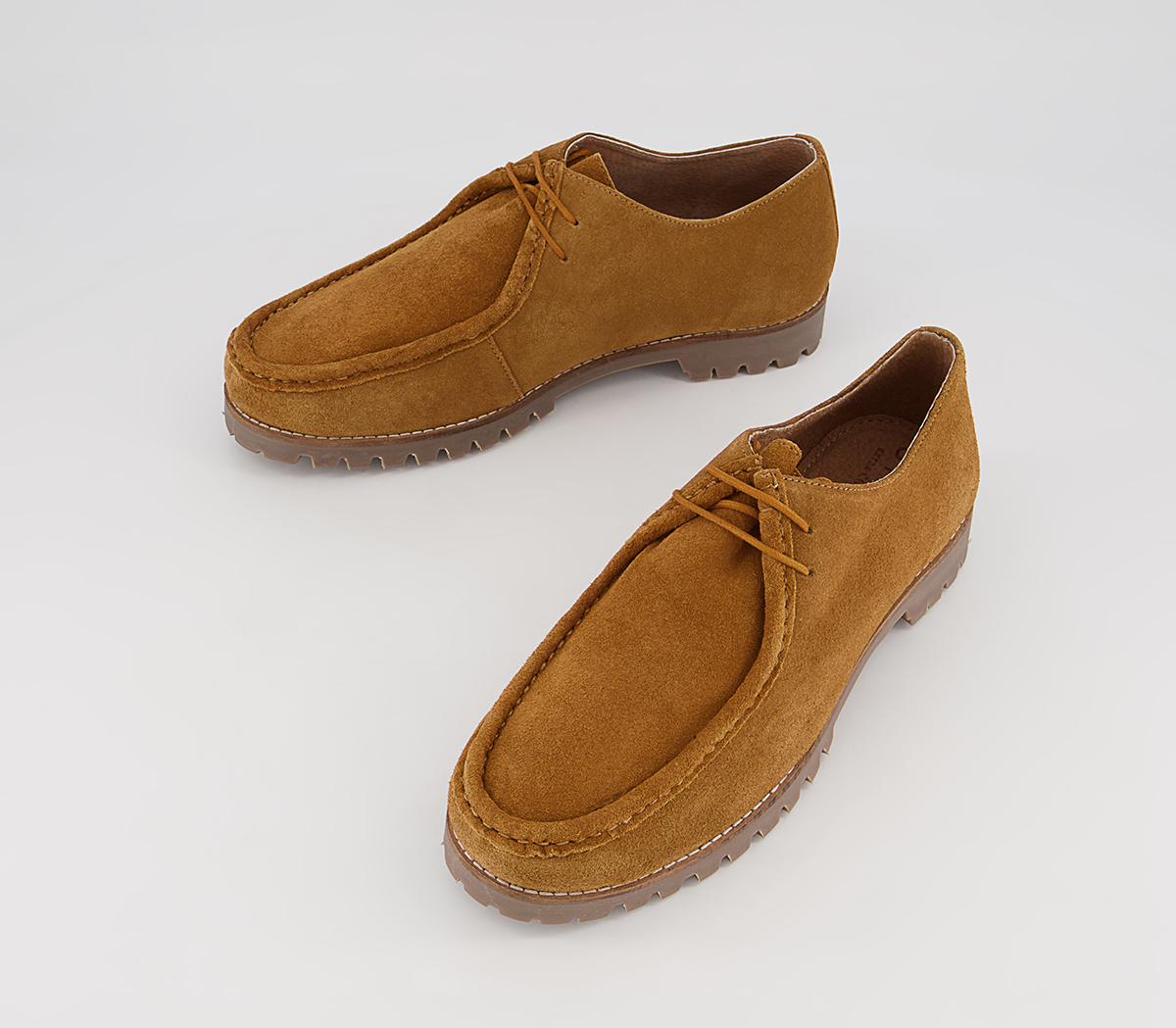 Office Corby Moccasin Toe Cleat Derby Shoes Office Corby Moccasin Toe Cleat Derby Shoes Tan Suede