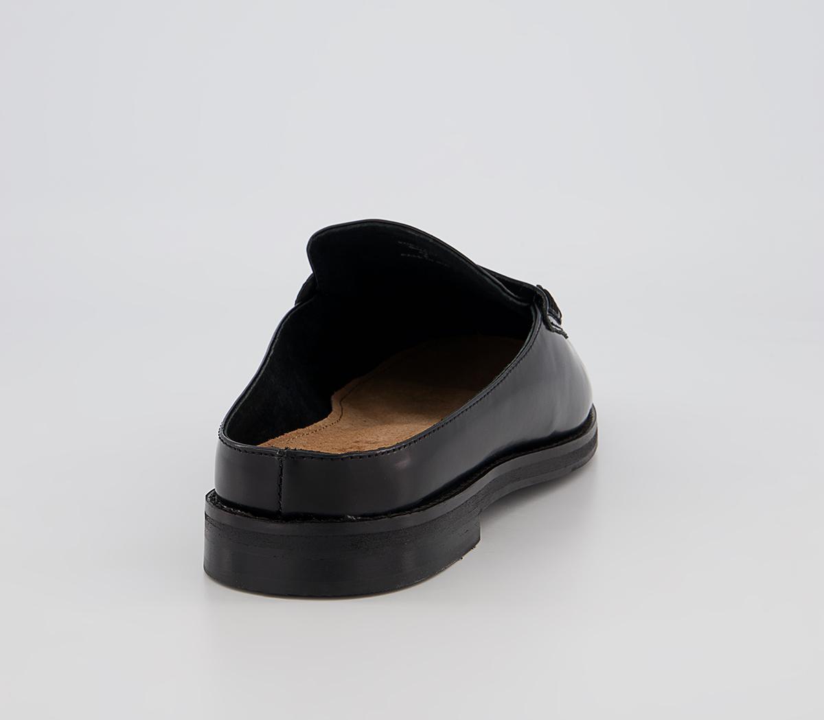 Office Marlow Penny Loafer Mules Office Marlow Penny Loafer Mules Black High Shine Leather