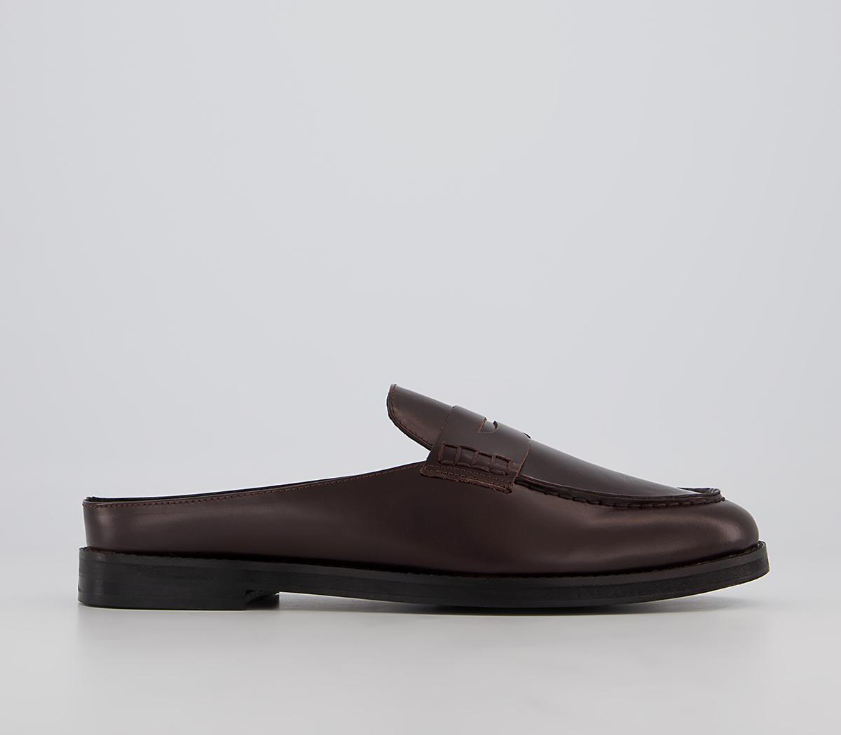 OfficeMarlow Penny Loafer MulesBurgundy High Shine Leather