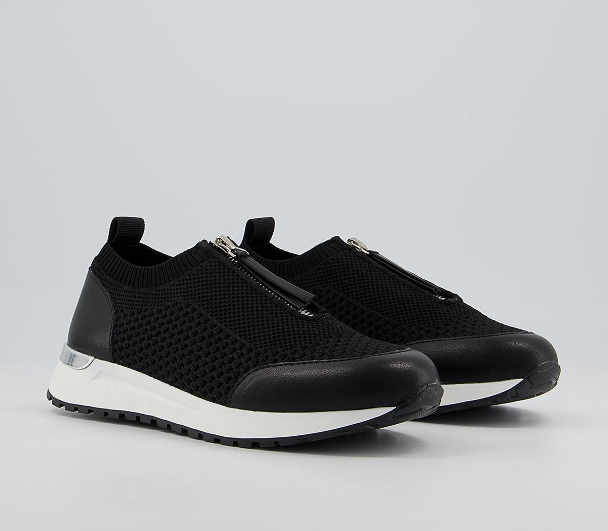 Office Favorably Front Zip Slip On Trainers Office Favorably Front Zip Slip On Trainers Black