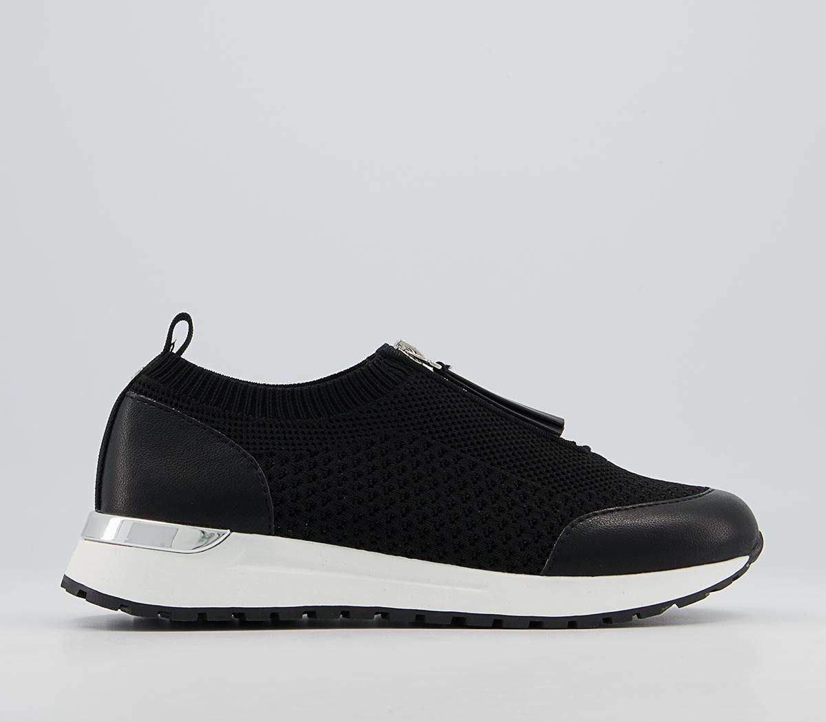 Office Favorably Front Zip Slip On Trainers Office Favorably Front Zip Slip On Trainers Black