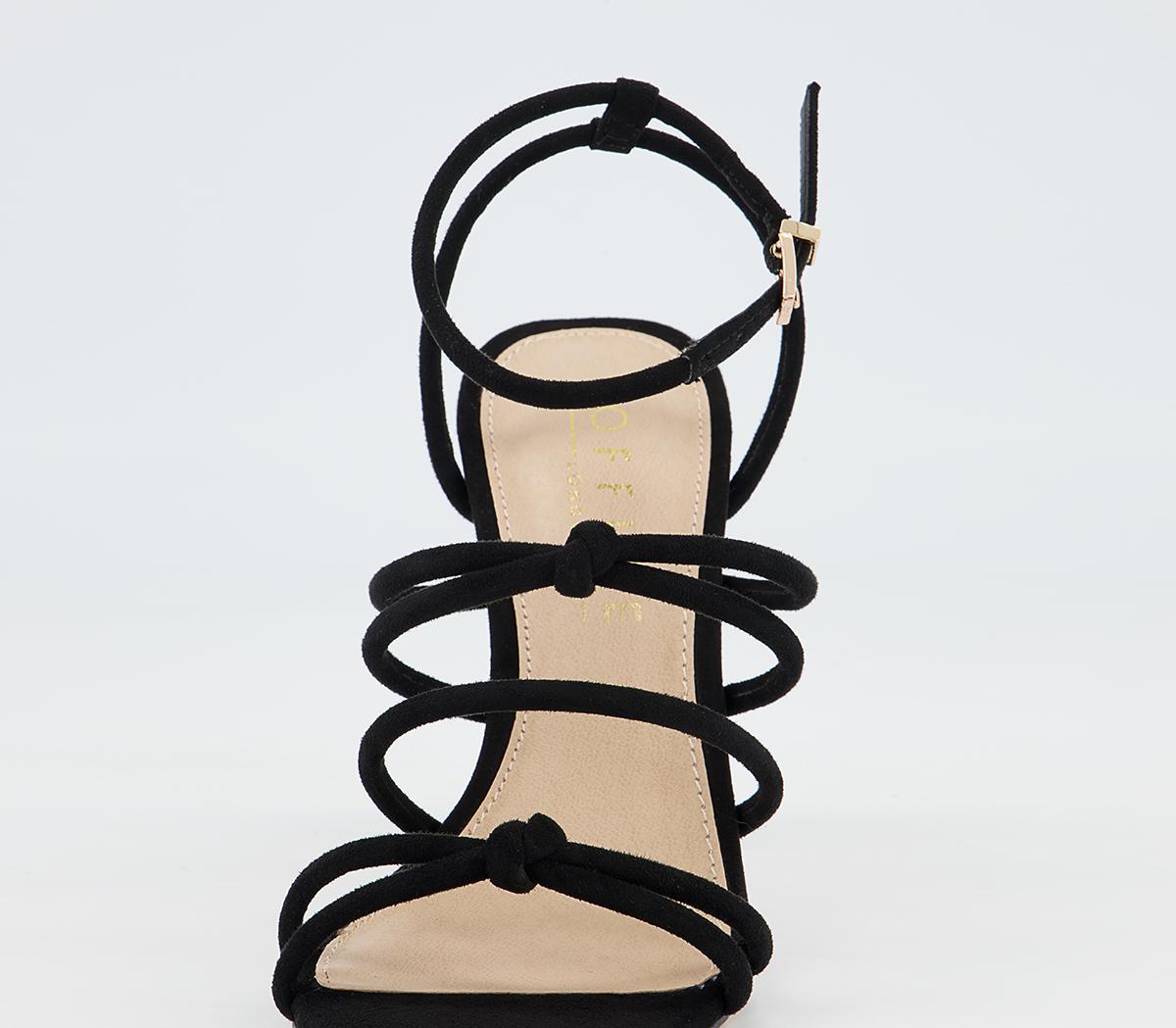 Office Hutchinson Tubular Strappy Block High Heeled Sandals Office Hutchinson Tubular Strappy Block High Heeled Sandals Black