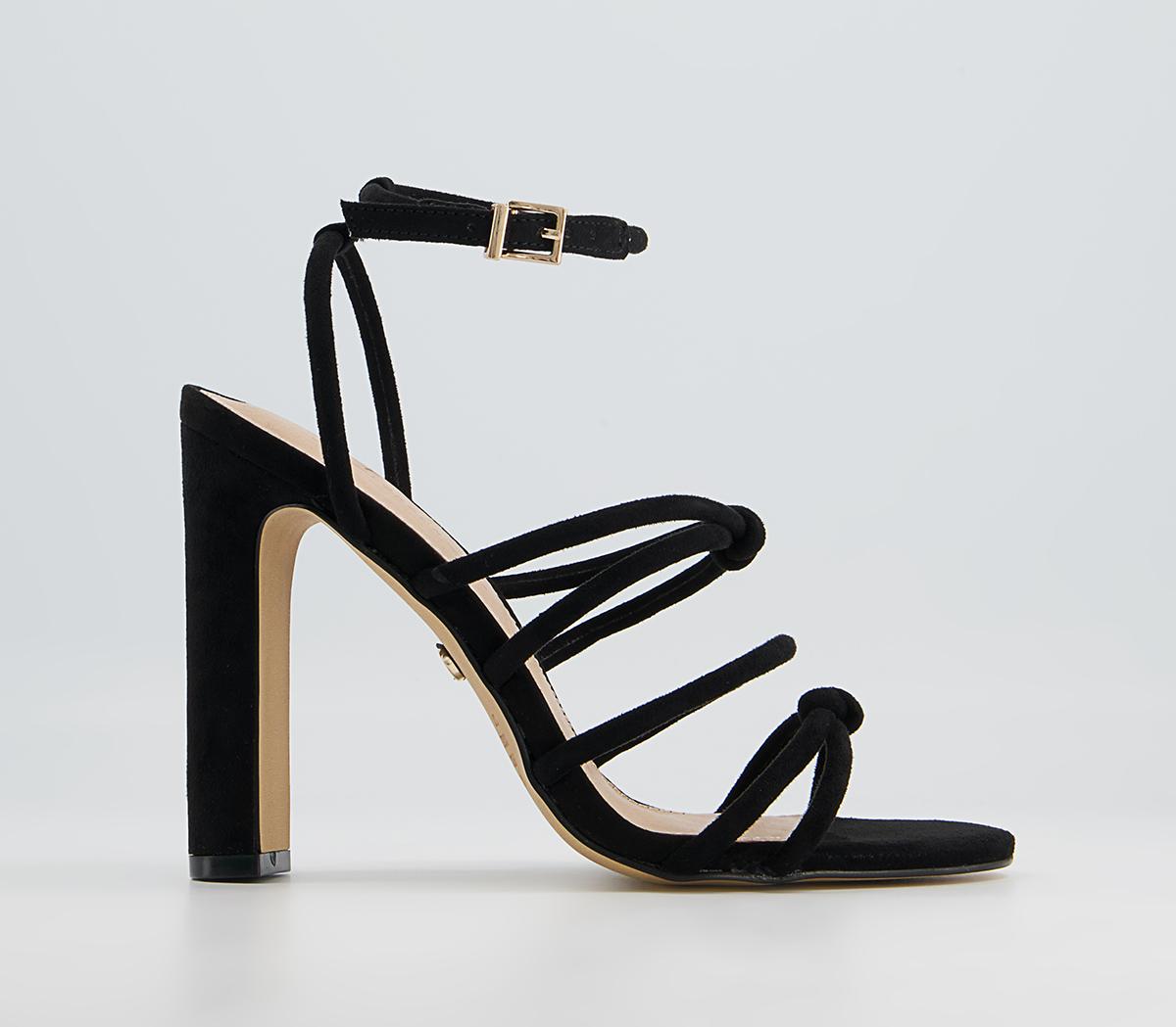 Office Hutchinson Tubular Strappy Block High Heeled Sandals Office Hutchinson Tubular Strappy Block High Heeled Sandals Black