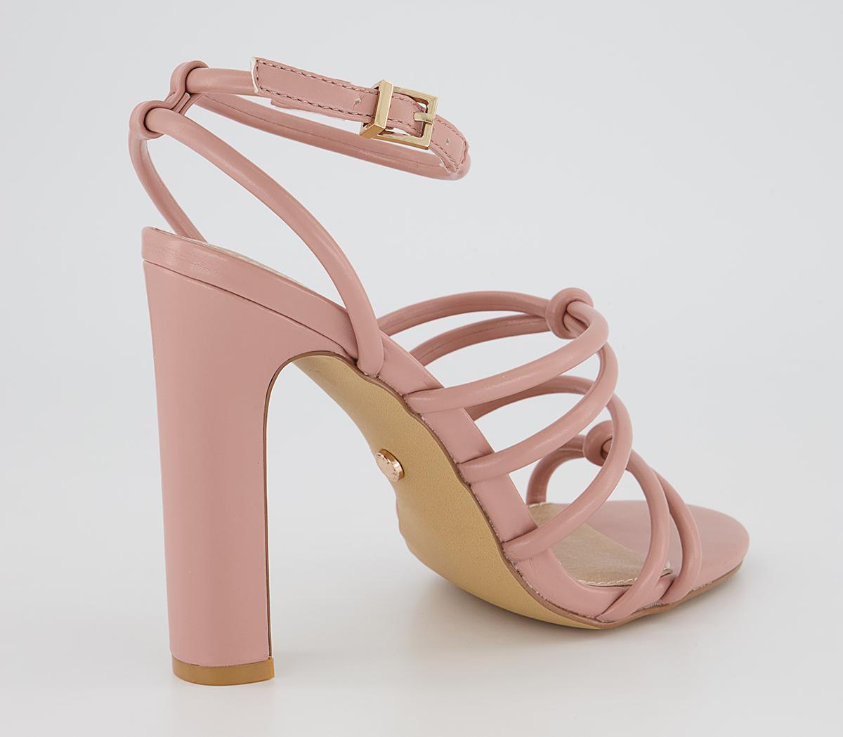 Office Hutchinson Tubular Strappy Block Heels Office Hutchinson Tubular Strappy Block Heels Dusty Pink